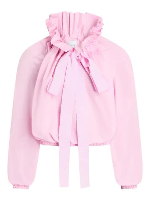 ruffled tie-neck top by PATOU