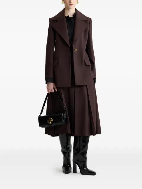 single-breasted belted wool jacket by PATOU