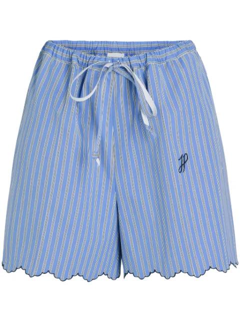 striped drawstring shorts by PATOU