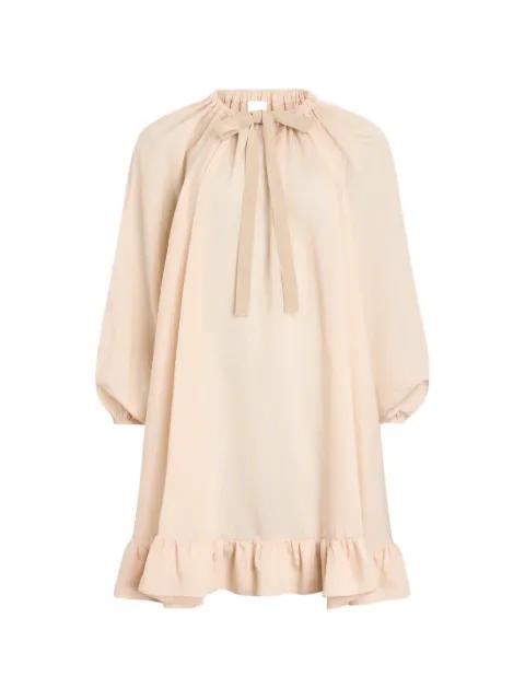striped-pattern tie-neck mini dress by PATOU