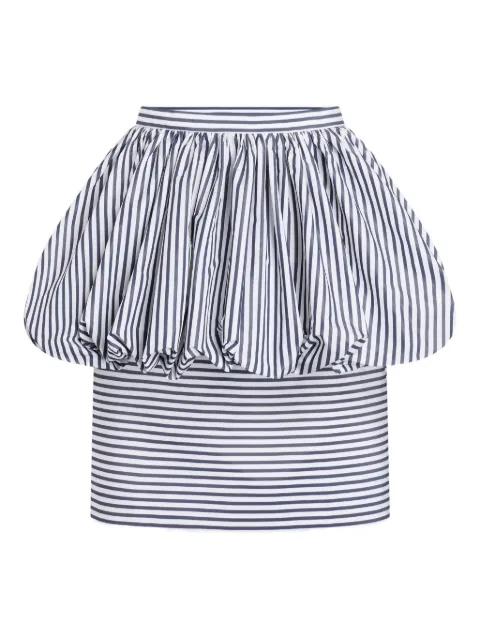 striped peplum mini fitted skirt by PATOU