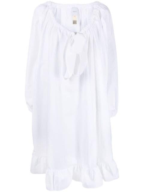 tie-neck peplum dress by PATOU