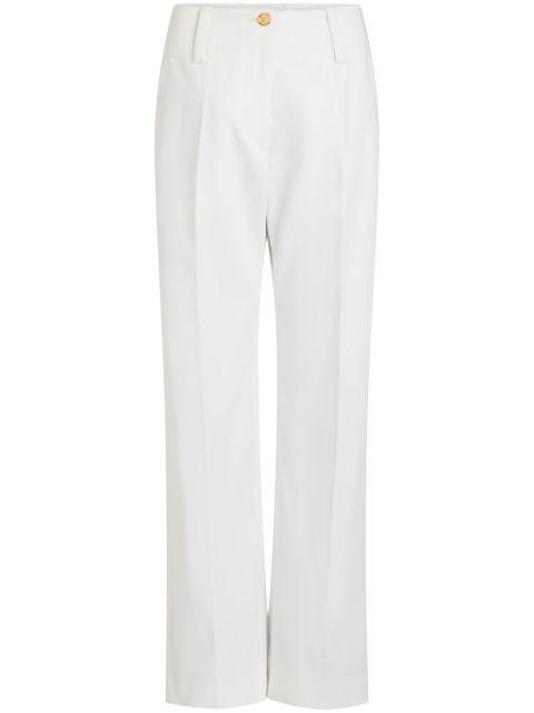 wide-waistband gabardine trousers by PATOU