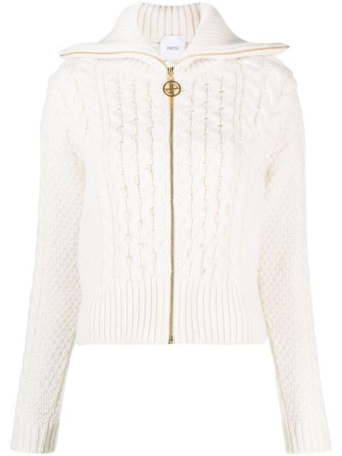 zip-fastening knitted jumper by PATOU