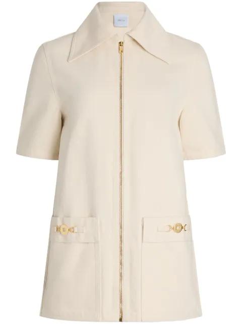 zipped denim mini dress by PATOU