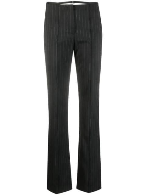 Flannel pinstripe-print tailored trousers by PATRIZIA PEPE