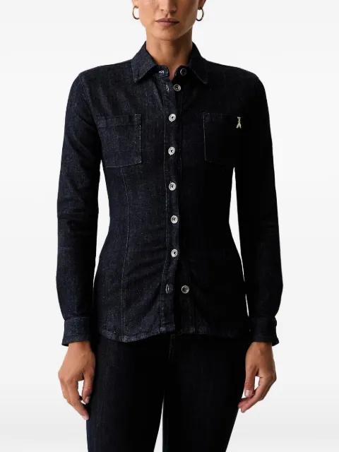 Fly logo-plaque denim shirt by PATRIZIA PEPE