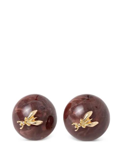 Fly-motif marbled earrings by PATRIZIA PEPE