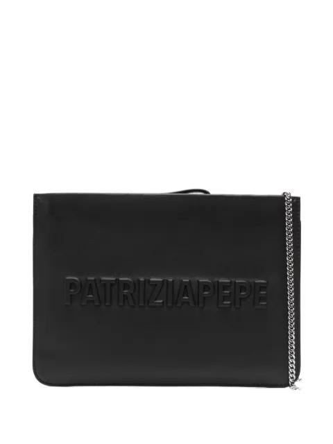 (IM)Perfection embossed leather clutch bag by PATRIZIA PEPE