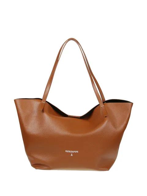 Never Complete leather tote bag by PATRIZIA PEPE