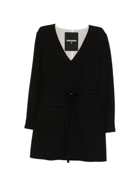 V-neck belted mini dress by PATRIZIA PEPE