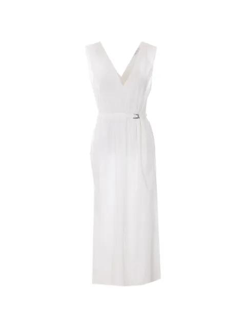 V-neck buckled midi dress by PATRIZIA PEPE