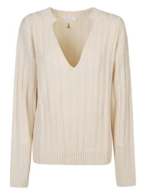 V-neck ribbed sweater by PATRIZIA PEPE