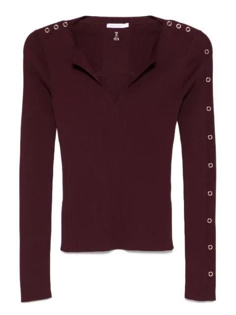 V-neck ribbed sweatshirt by PATRIZIA PEPE