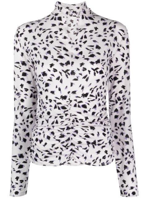 abstract-print long-sleeve T-shirt by PATRIZIA PEPE