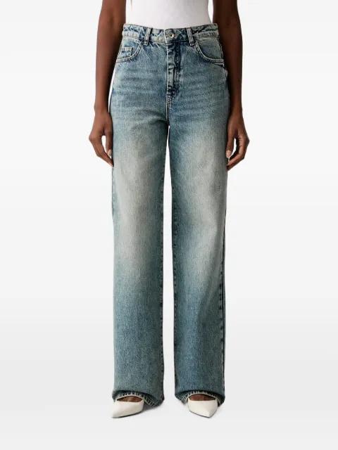 acid-wash straight-leg jeans by PATRIZIA PEPE