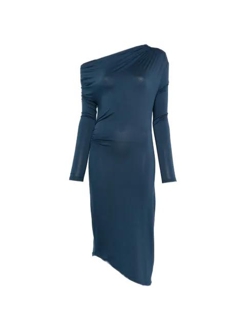 asymmetric-neck midi dress by PATRIZIA PEPE