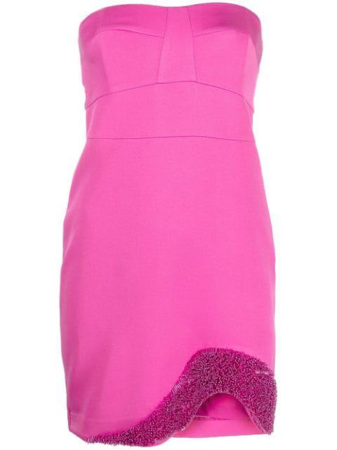 beaded bandeau mini dress by PATRIZIA PEPE