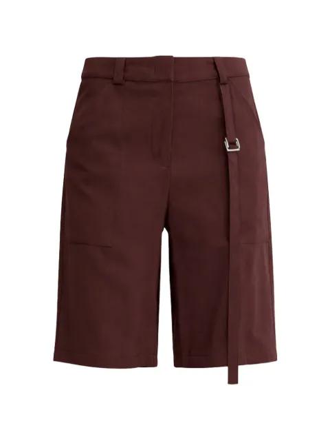 belted patch-pocket shorts by PATRIZIA PEPE