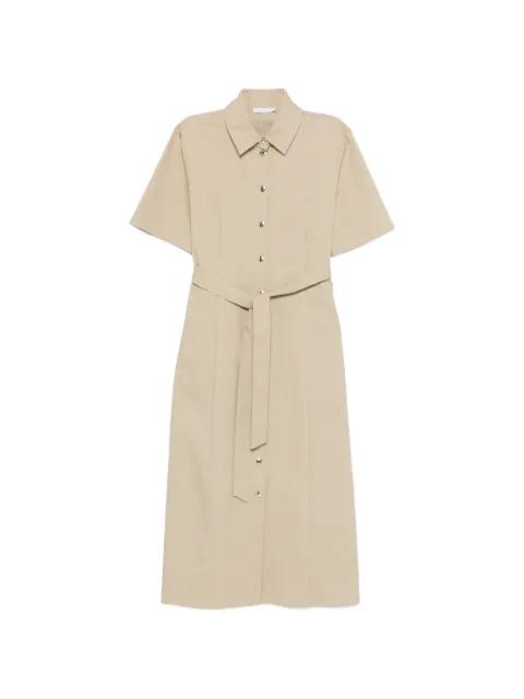 belted shirt midi dress by PATRIZIA PEPE