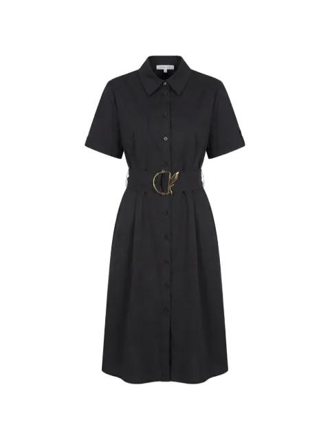 belted short-sleeve maxi shirt dress by PATRIZIA PEPE
