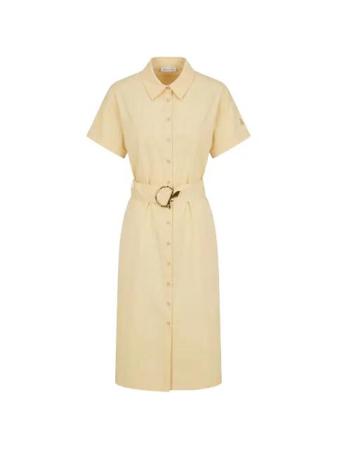 belted short-sleeve midi shirt dress by PATRIZIA PEPE