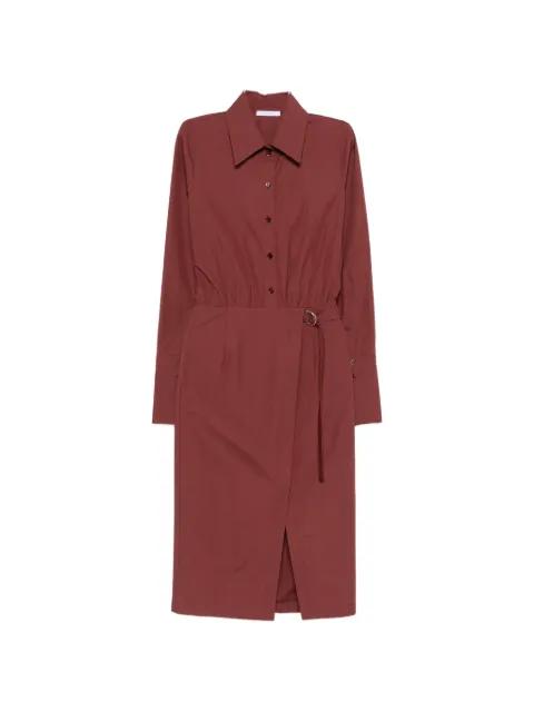 button belt midi shirt dress by PATRIZIA PEPE
