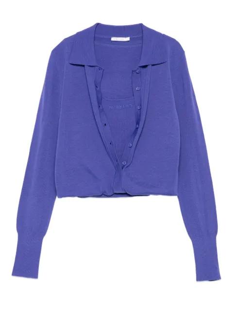 button-fastening wool cardigan by PATRIZIA PEPE