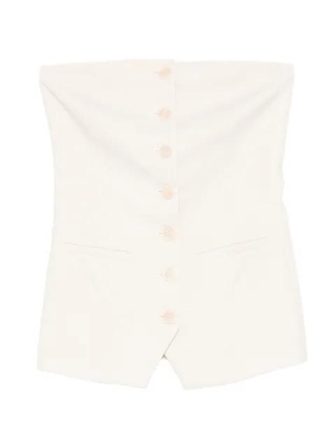 button strapless top by PATRIZIA PEPE