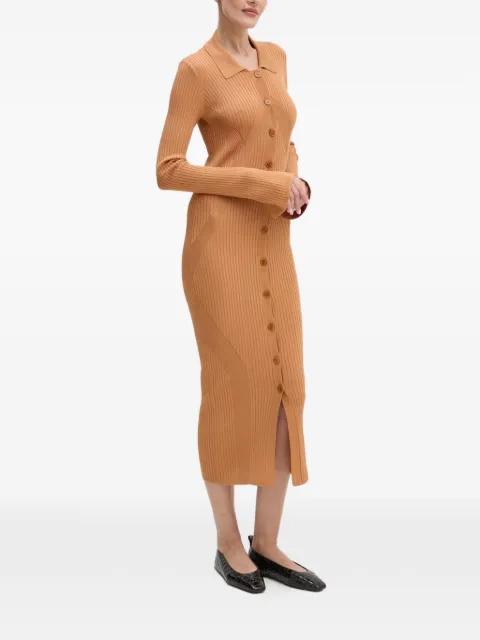buttoned long-sleeve midi dress by PATRIZIA PEPE