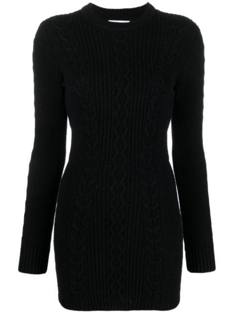 cable-knit backless dress by PATRIZIA PEPE