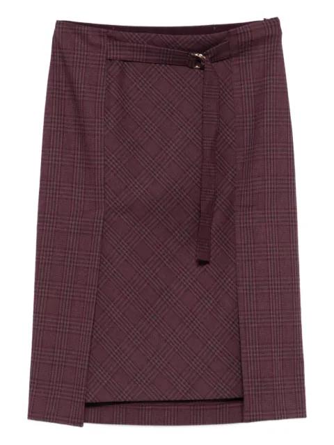 checked midi skirt by PATRIZIA PEPE