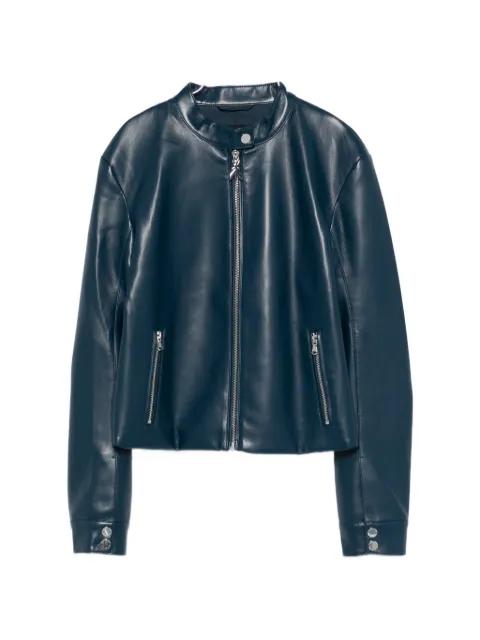 coated fabric biker jacket by PATRIZIA PEPE