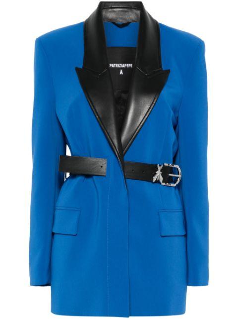 contrasting-collar blazer by PATRIZIA PEPE