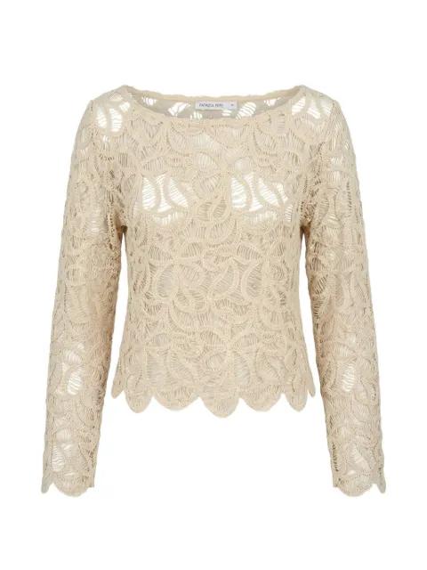 crochet scalloped top by PATRIZIA PEPE