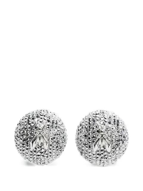 crystal-embellished fly-detail earrings by PATRIZIA PEPE