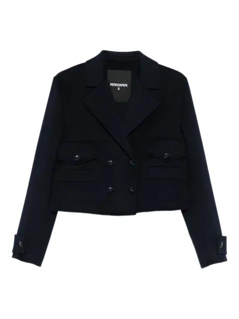 double-breasted flap-pocket jacket by PATRIZIA PEPE