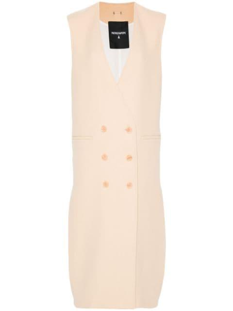 double-breasted sleeveless coat by PATRIZIA PEPE