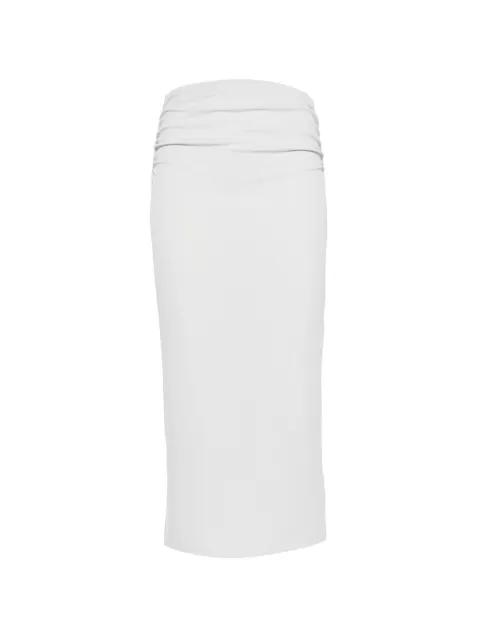 draped ruched midi skirt by PATRIZIA PEPE
