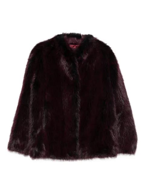 dropped-shoulder faux-fur jacket by PATRIZIA PEPE