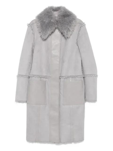 faux fur reversible coat by PATRIZIA PEPE