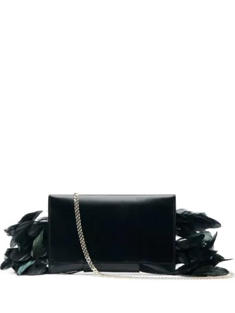 feather-trim clutch bag by PATRIZIA PEPE
