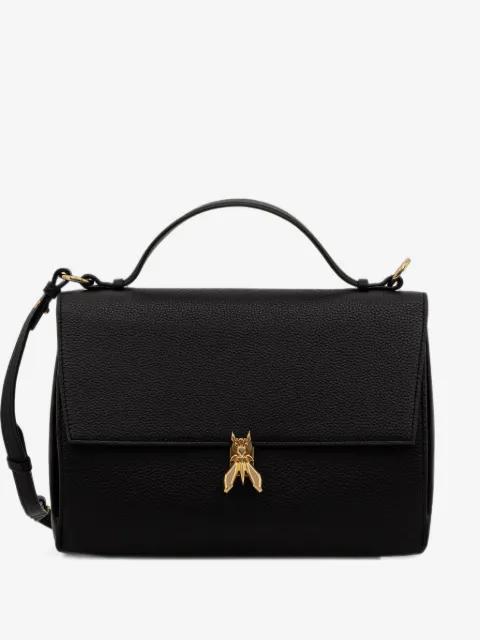 fly-plaque pebbled leather shoulder bag by PATRIZIA PEPE