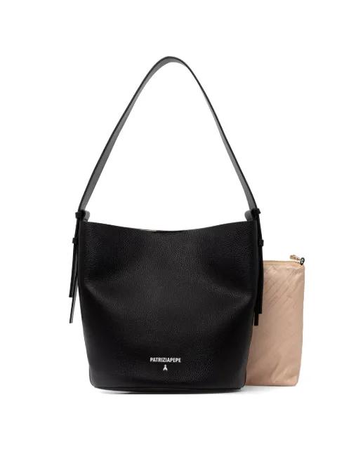 grainy leather tote bag by PATRIZIA PEPE