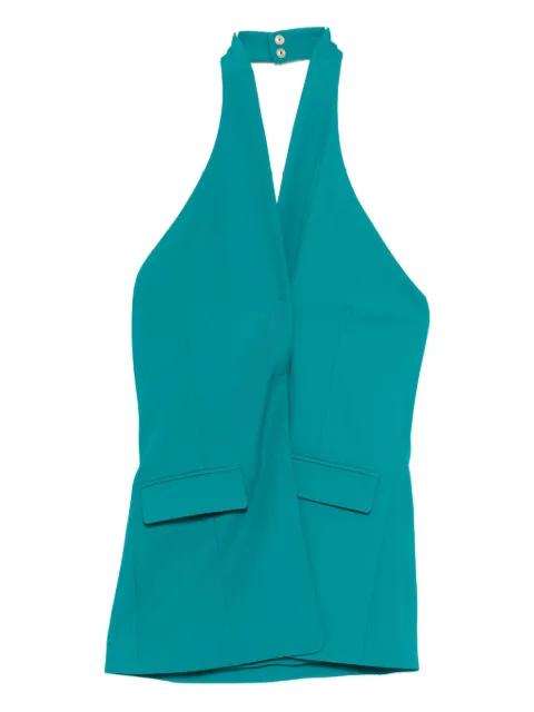 halterneck crossover top by PATRIZIA PEPE