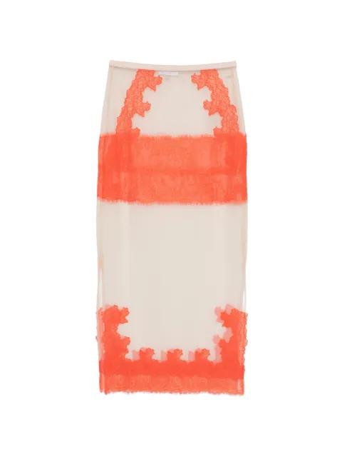 lace-detail midi skirt by PATRIZIA PEPE