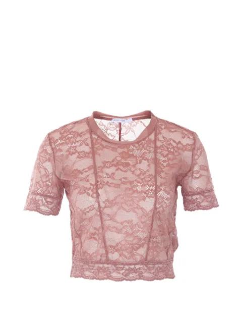 lace-embroidered T-shirt by PATRIZIA PEPE