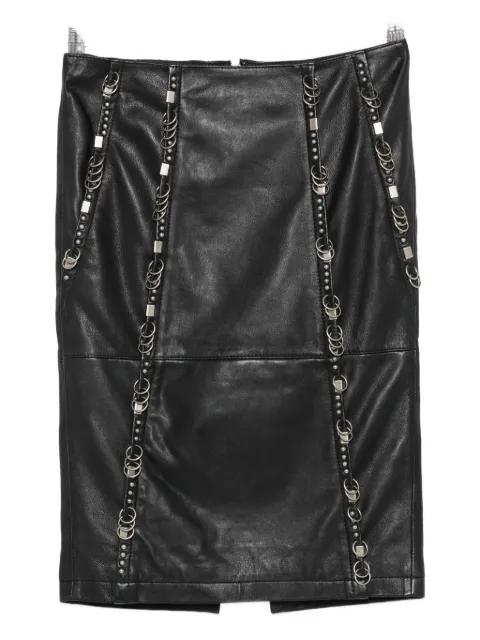 leather studded-detail midi skirt by PATRIZIA PEPE