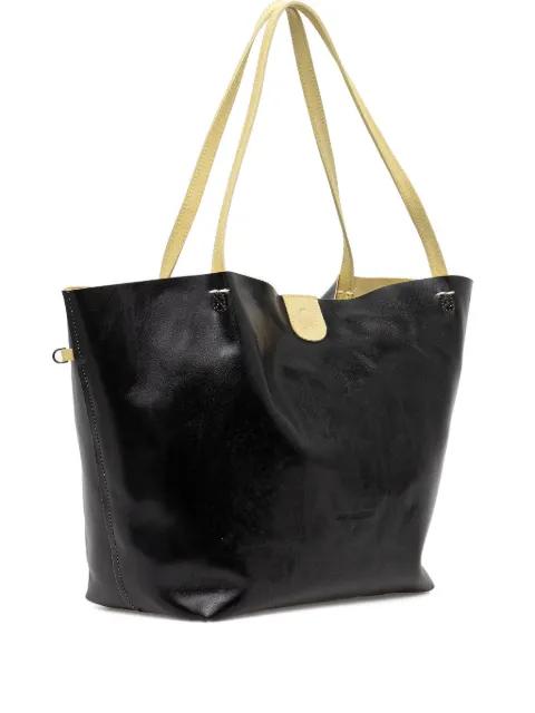 leather top-handle tote bag by PATRIZIA PEPE