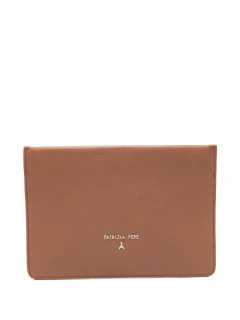 logo-appliqué clutch bag by PATRIZIA PEPE